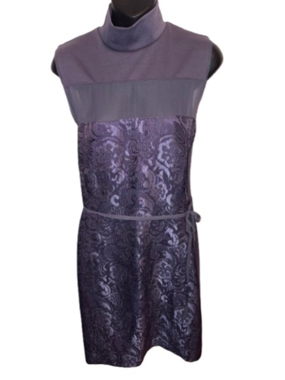 Simply Vera Vera Wang Purple Sleeveless Mock Neck Midi Dress size XL